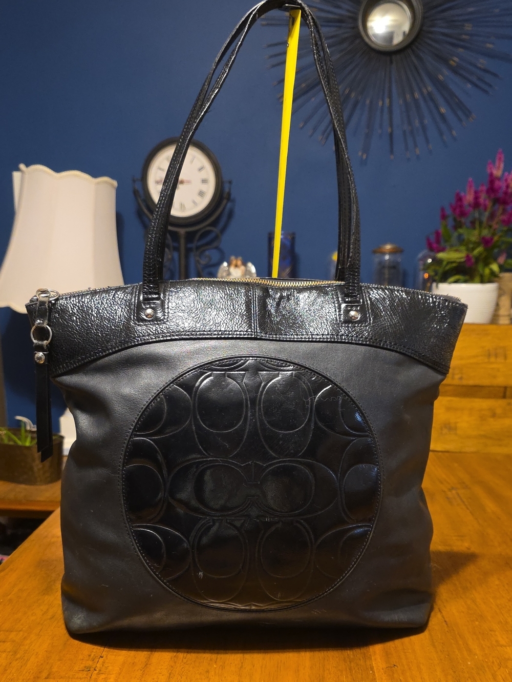 Coach Laura Circle Embossed Tote
